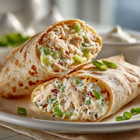 A plate with two wraps on it.