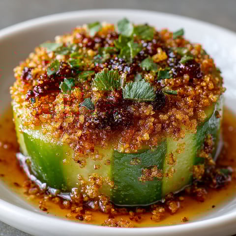 A pumpkin chickle is served in a white bowl.