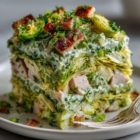 A green goddess salad on a plate.