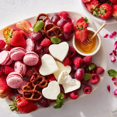A Sweetheart Valentine's Day Board overflowing with chocolate-covered strawberries, a loving treat.