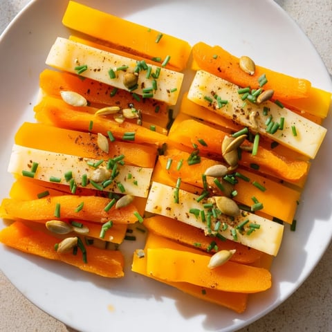 Vibrant Serengeti Sunset includes sweet apricots and smoky gouda, artfully layered for a beautiful appetizer.