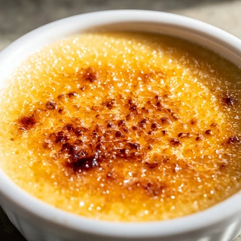 Decadent 3-Ingredient Crème Brûlée with a crisp sugar topping and creamy custard filling.
