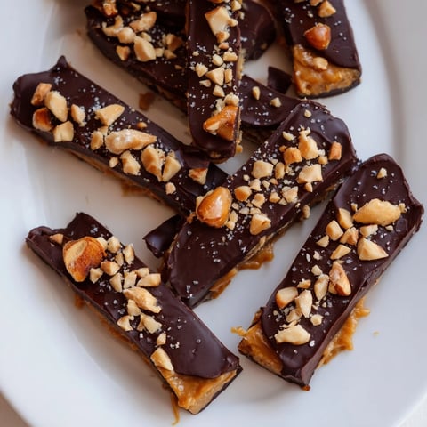 Date Bark Snickers-Style, layered with rich chocolate and peanuts, ideal for a sweet, frozen treat.