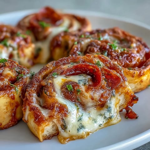 Freshly baked Tortilla Pizza Rolls display golden spirals of mozzarella, zesty tomato sauce, and pepperoni on a rustic board.