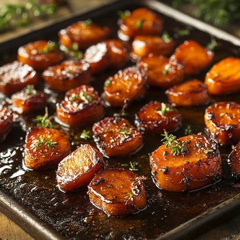A pan of food on a table.