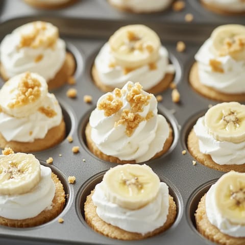 Banana and white cream cupcakes.
