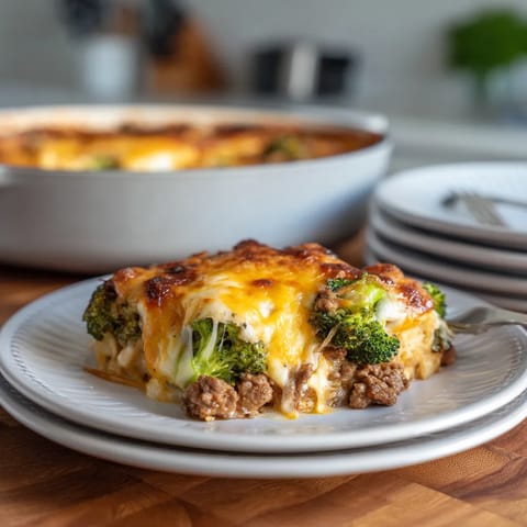 A plate of food with broccoli and cheese.