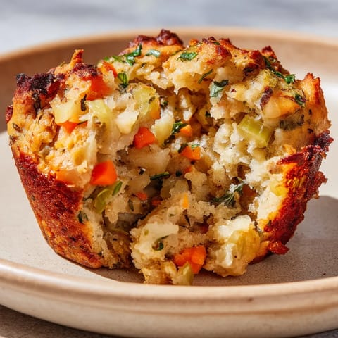 A muffin with carrots and potatoes.