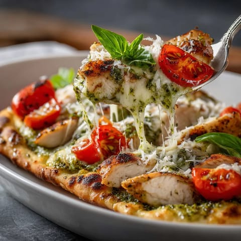 A plate of food with tomatoes and cheese.