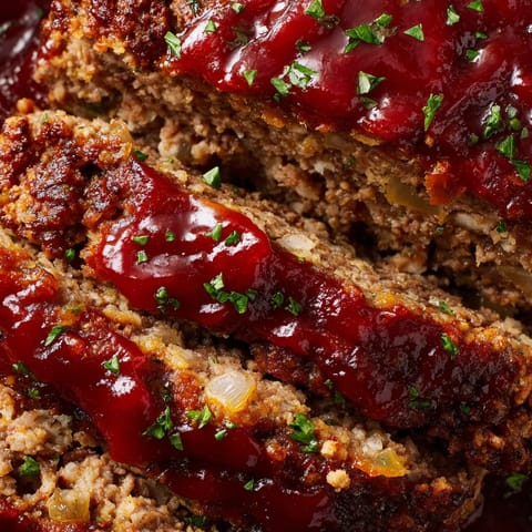 A piece of meat with a sauce on it.