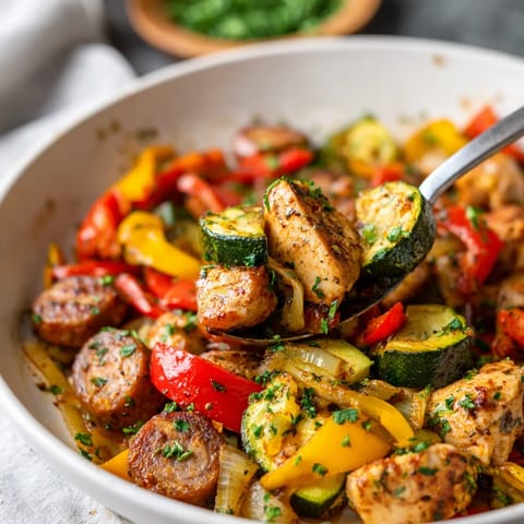 A bowl of food with a spoon in it.