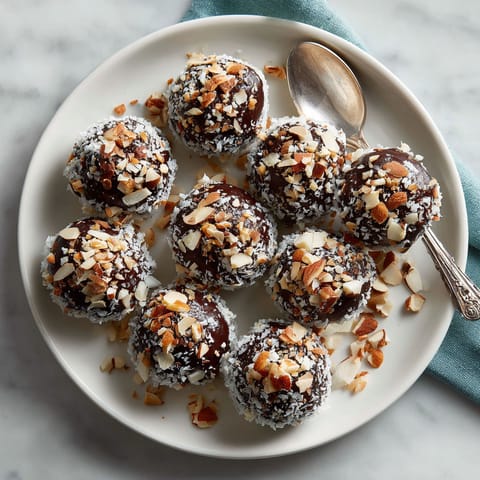 A plate of chocolate covered almonds.