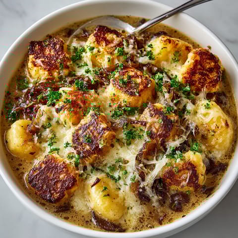 A bowl of food with a spoon in it.
