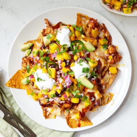 Mango Salsa BBQ Chicken Nachos