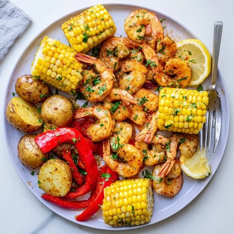 Cajun Shrimp Sweet Corn Platter