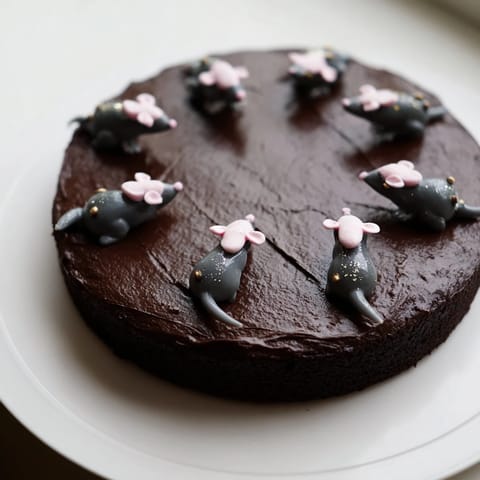 Rat Cake Whipped Chocolate Ganache