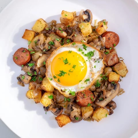 Egg Potato Hash Hot Dogs