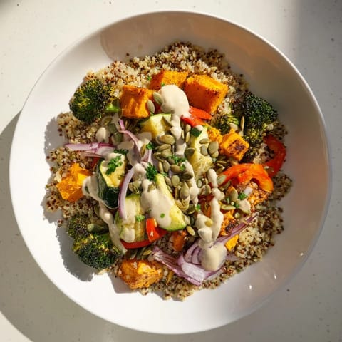 Quinoa Bowl Roasted Seasonal Veggies