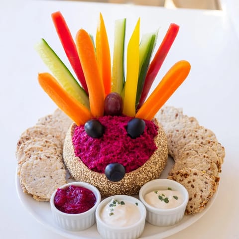 Autumn Hedgehog Dip Platter