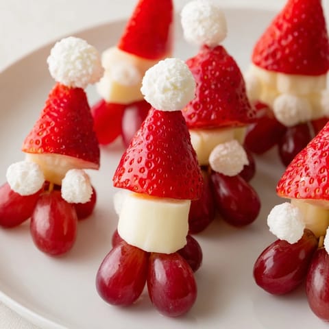 Santa Hat Fruit Cheese Platter