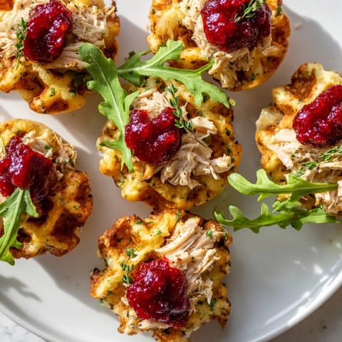 Stuffing Waffle Chicken Sliders