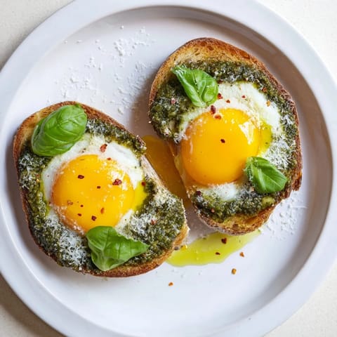 Pesto Egg Toast Delight