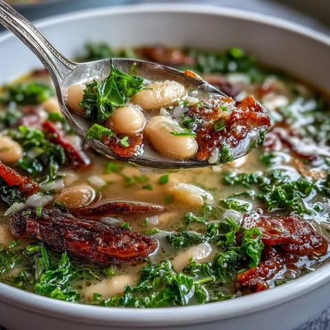 Ham Kale White Bean Soup