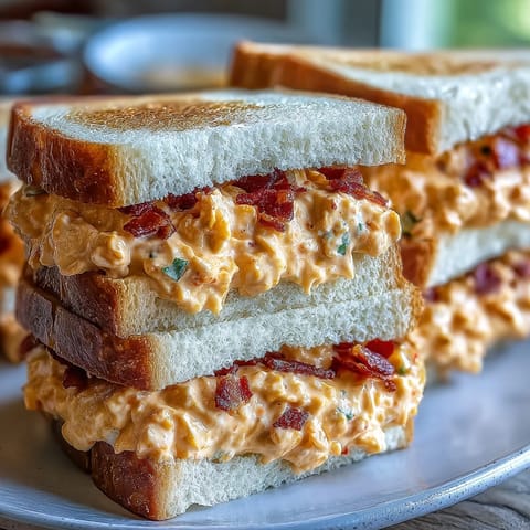 Creamy pimento cheese finger sandwiches with sharp cheddar, perfect for Derby parties and Southern gatherings.