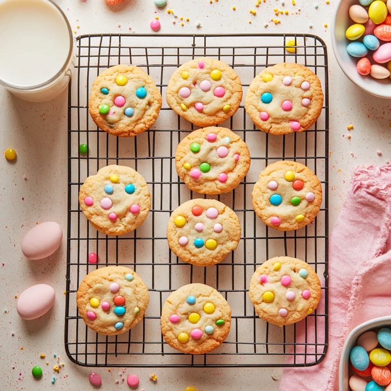 A tray of cookies with sprinkles on it.