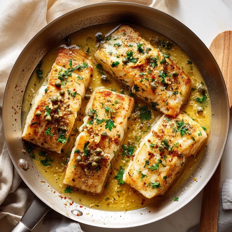 A pan of fish with herbs and spices.