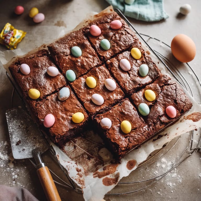 A cake with chocolate and marshmallows on it.