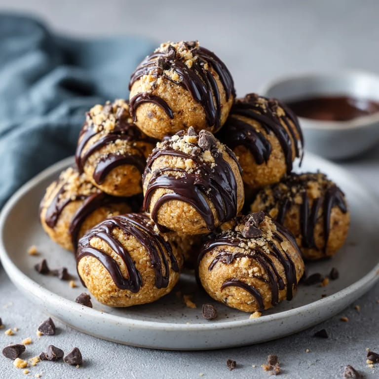 A plate of chocolate covered doughnuts.