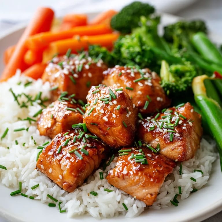 A plate of food with rice, broccoli, carrots, and meat.