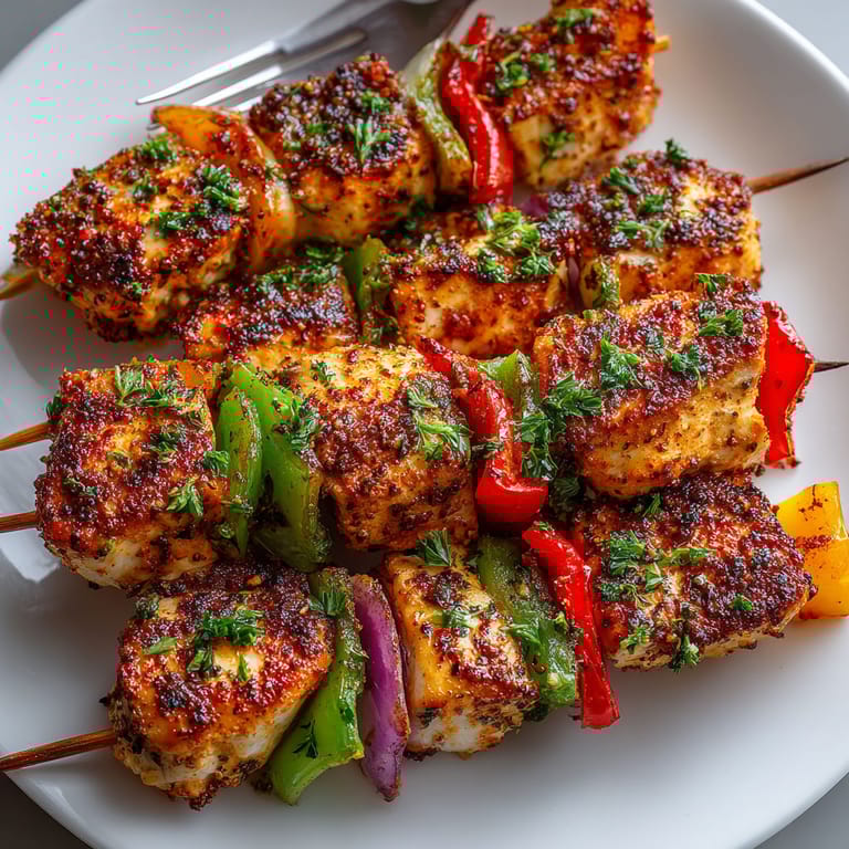 A plate of food with a fork and knife on it.