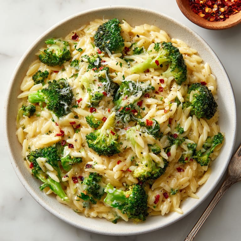 A bowl of pasta with broccoli and cheese.