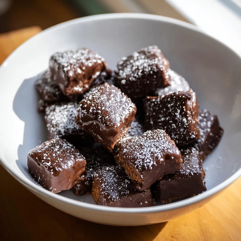 Delicious Thanksgiving chai-spiced puppy chow, dusted with powdered sugar for a sweet surprise.