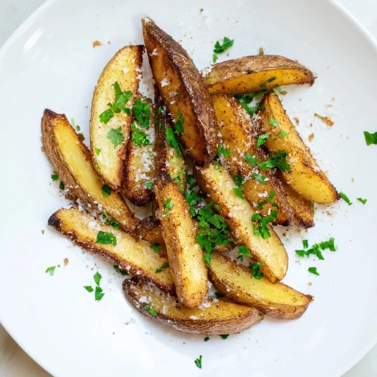 A delicious close-up showcases perfectly cooked 15-Minute Microwave Crispy Potatoes, seasoned to perfection.