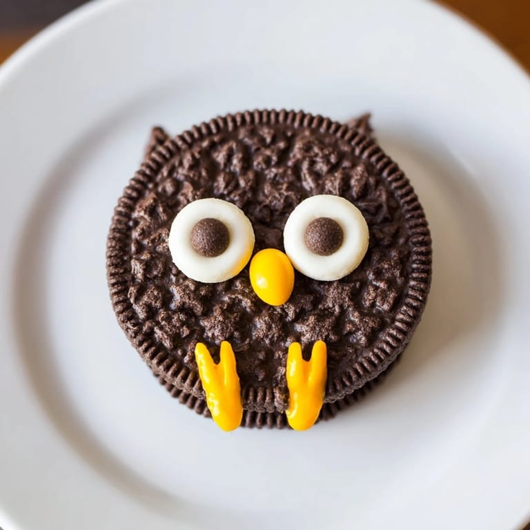 Bright, detailed, eye-catching shot of the Hoot Hoot Owl-Themed Treat Tray designed for a kids' party.