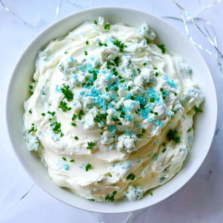 A delicious Frozen Pond Blue Dip Platter, perfect for sharing, features cool blue dip and fresh, colorful veggies.