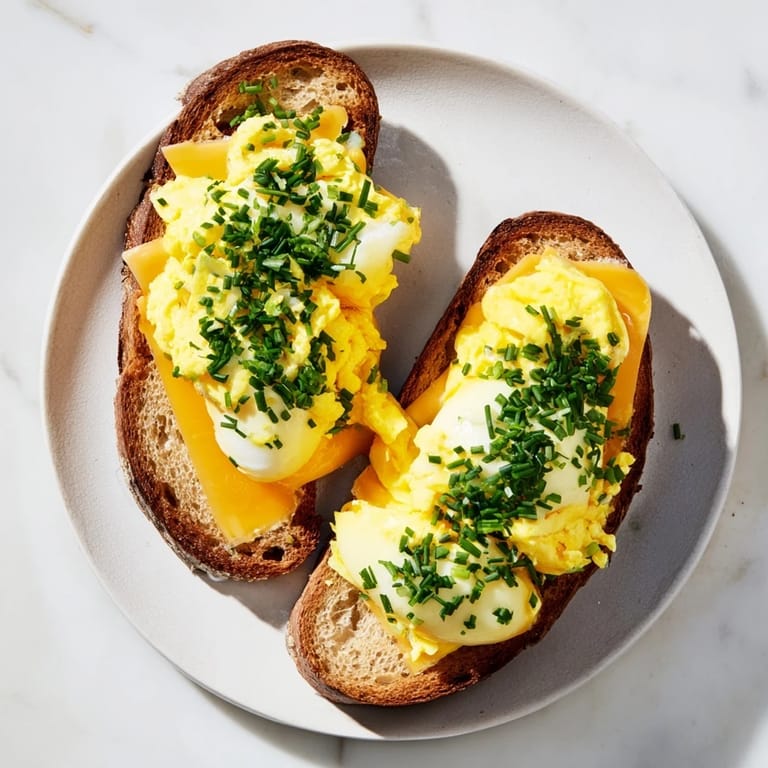 Perfectly toasted bread wraps a fluffy egg filling in this delicious One-Pan Egg Breakfast Sandwich.