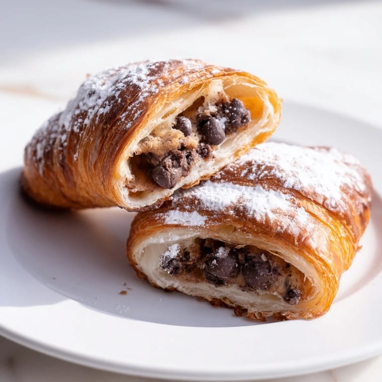 Enjoy a decadent Cookie Croissant, a delicious pastry with buttery layers and chocolate indulgence.