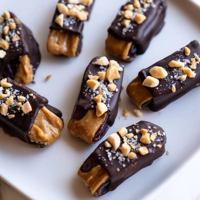 No-bake Date Bark Snickers-Style featuring creamy peanut butter and luscious chocolate, ready to enjoy.