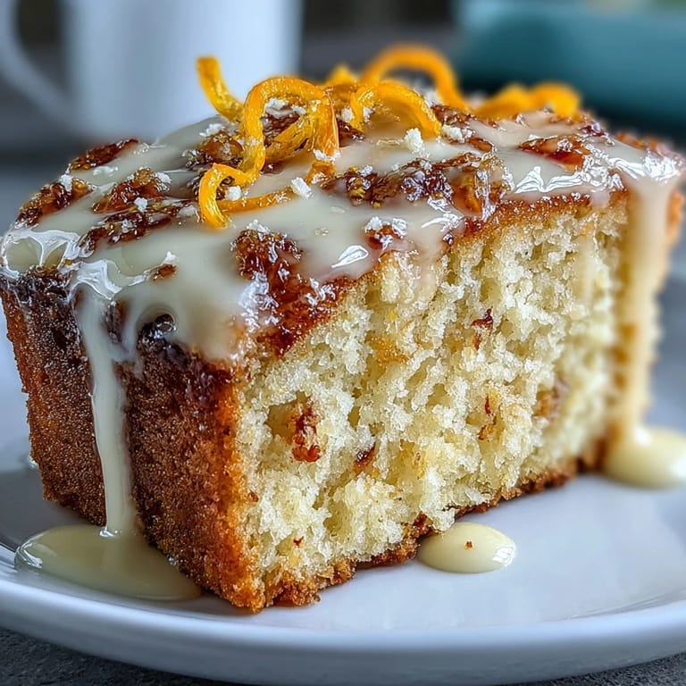 Fresh blood orange slices and zest garnish a whole Heavenly Blood Orange Yogurt Cake on a linen napkin.