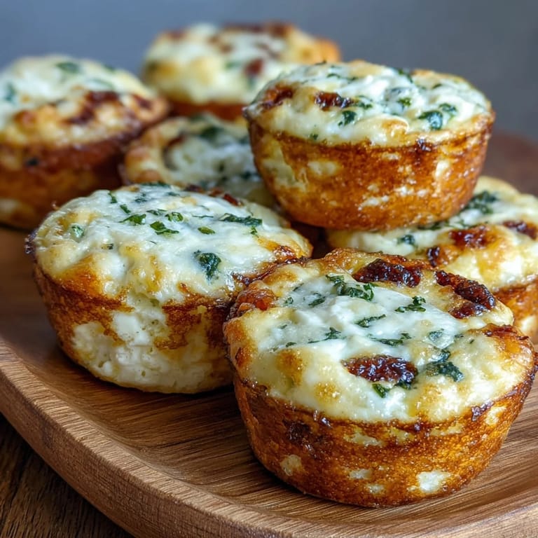 Freshly baked Cottage Cheese Egg Bites with golden tops sit in a muffin tin, ready for a protein-packed breakfast.