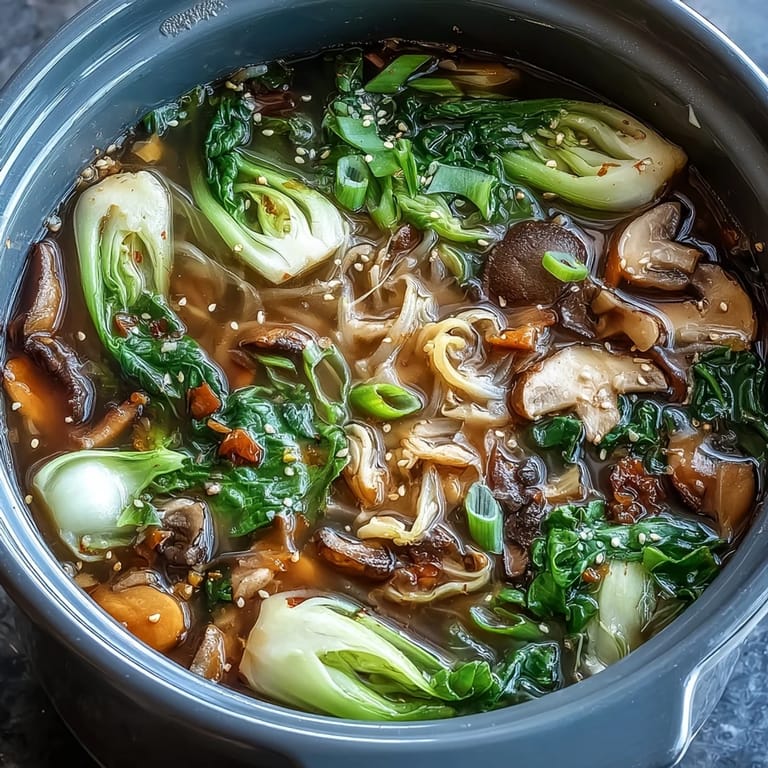 Guests gather around a bubbling Asian Hot Pot, cooking an array of colorful vegetables, meats, and tofu in a savory, fragrant broth.  