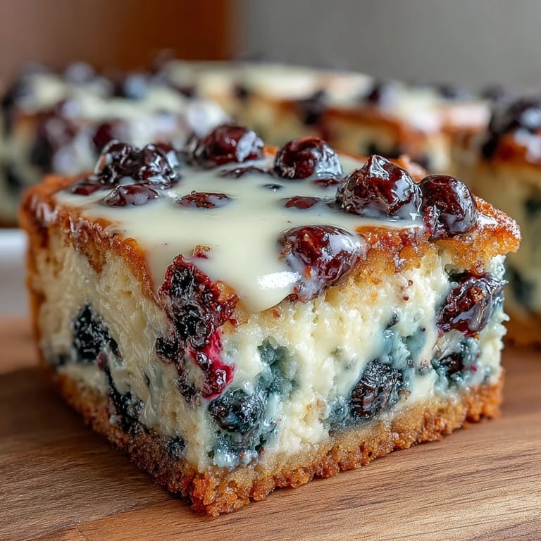 Moist, indulgent blueberry blondies with white chocolate undertones, ideal for parties, picnics, or cozy dessert moments.