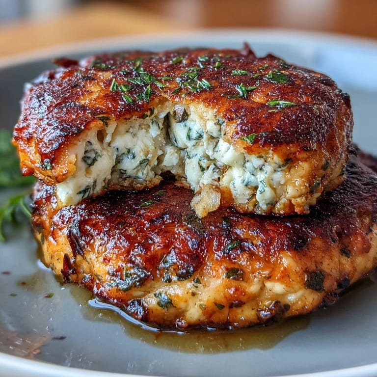 Savory chicken patties packed with sun-dried tomatoes, olives, and feta, perfect for a healthy Mediterranean dinner.