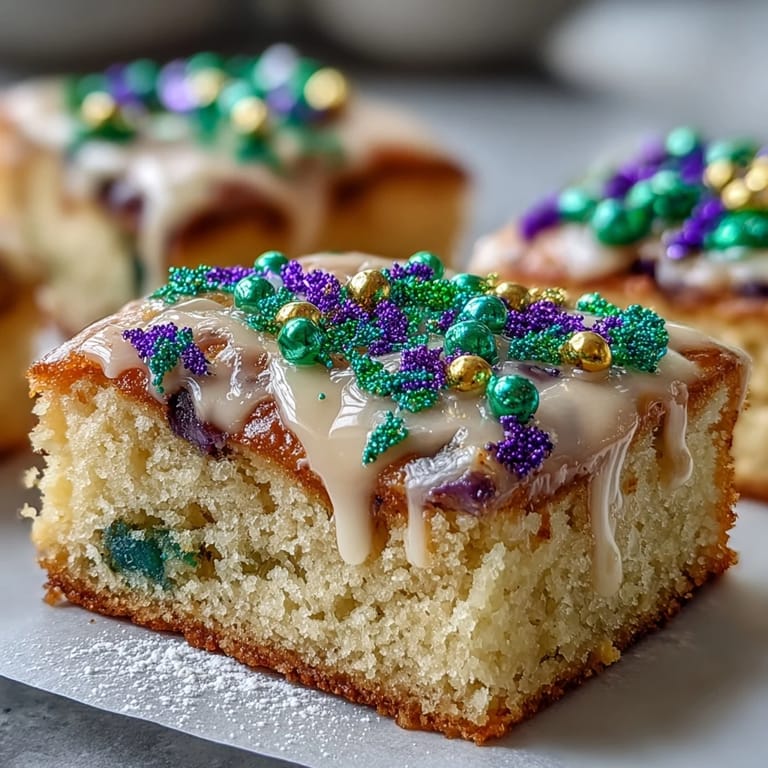Soft baked sugar cookie bars with vibrant icing and sanding sugar, ideal for festive dessert tables.