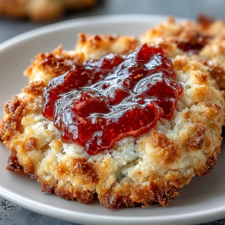 Buttery sugar cookies made with rich clotted cream, each filled with a sweet strawberry jam center and baked to tender perfection.