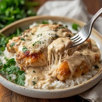 A fork is being used to eat a bowl of food.